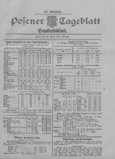 Posener Tageblatt. Handelsblatt 1904.03.14 Jg.42