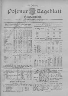 Posener Tageblatt. Handelsblatt 1904.03.23 Jg.42