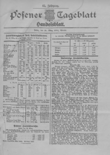 Posener Tageblatt. Handelsblatt 1904.03.29 Jg.42