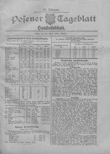 Posener Tageblatt. Handelsblatt 1904.04.19 Jg.42