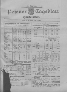 Posener Tageblatt. Handelsblatt 1904.04.22 Jg.42