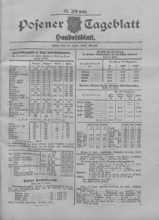 Posener Tageblatt. Handelsblatt 1904.04.27 Jg.42