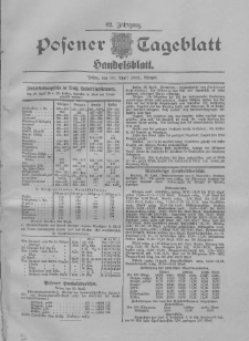 Posener Tageblatt. Handelsblatt 1904.04.30 Jg.42