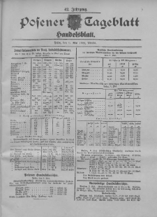 Posener Tageblatt. Handelsblatt 1904.05.09 Jg.42