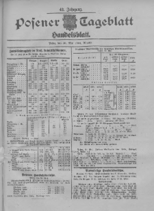 Posener Tageblatt. Handelsblatt 1904.05.20 Jg.42