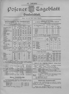 Posener Tageblatt. Handelsblatt 1904.05.30 Jg.42