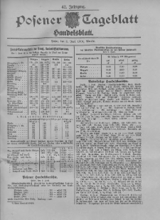 Posener Tageblatt. Handelsblatt 1904.06.02 Jg.42