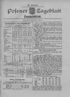 Posener Tageblatt. Handelsblatt 1904.06.04 Jg.42