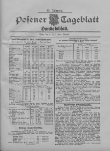 Posener Tageblatt. Handelsblatt 1904.06.09 Jg.42