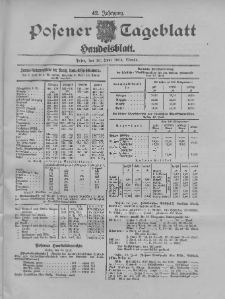 Posener Tageblatt. Handelsblatt 1904.06.10 Jg.42
