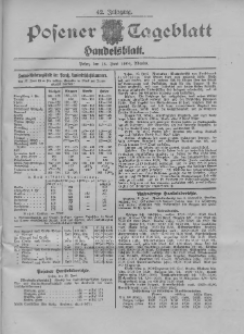 Posener Tageblatt. Handelsblatt 1904.06.11 Jg.42