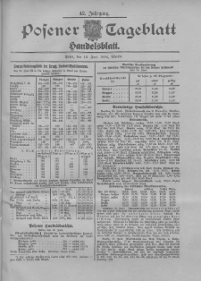 Posener Tageblatt. Handelsblatt 1904.06.16 Jg.42