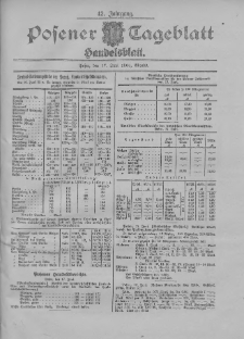 Posener Tageblatt. Handelsblatt 1904.06.17 Jg.42