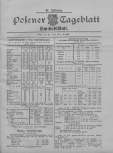 Posener Tageblatt. Handelsblatt 1904.06.22 Jg.42