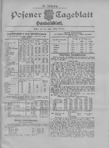 Posener Tageblatt. Handelsblatt 1904.06.23 Jg.42