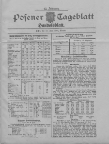 Posener Tageblatt. Handelsblatt 1904.06.28 Jg.42