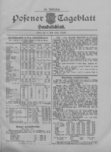 Posener Tageblatt. Handelsblatt 1904.07.02 Jg.42