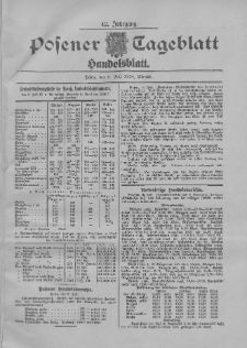 Posener Tageblatt. Handelsblatt 1904.07.09 Jg.42