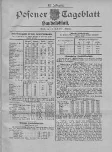 Posener Tageblatt. Handelsblatt 1904.07.12 Jg.42