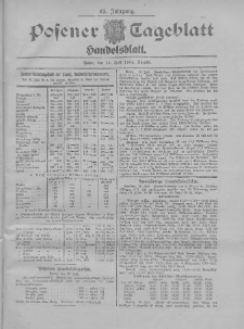 Posener Tageblatt. Handelsblatt 1904.07.16 Jg.42