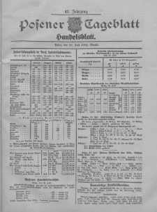Posener Tageblatt. Handelsblatt 1904.07.20 Jg.42
