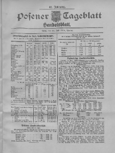 Posener Tageblatt. Handelsblatt 1904.07.21 Jg.42