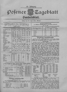 Posener Tageblatt. Handelsblatt 1904.07.28 Jg.42