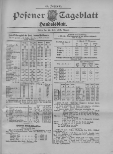 Posener Tageblatt. Handelsblatt 1904.07.29 Jg.42