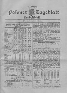 Posener Tageblatt. Handelsblatt 1904.07.30 Jg.42