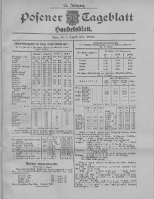 Posener Tageblatt. Handelsblatt 1904.08.01 Jg.42