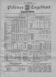 Posener Tageblatt. Handelsblatt 1904.08.03 Jg.42