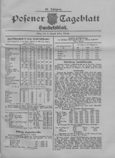 Posener Tageblatt. Handelsblatt 1904.08.04 Jg.42