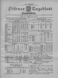 Posener Tageblatt. Handelsblatt 1904.08.05 Jg.42