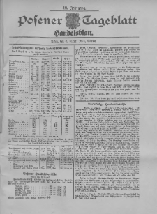 Posener Tageblatt. Handelsblatt 1904.08.06 Jg.42