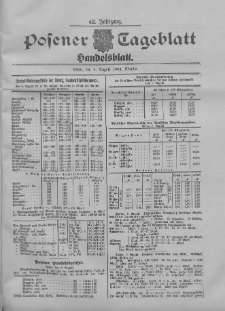 Posener Tageblatt. Handelsblatt 1904.08.08 Jg.42