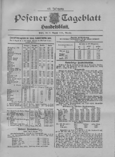 Posener Tageblatt. Handelsblatt 1904.08.09 Jg.42