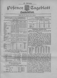 Posener Tageblatt. Handelsblatt 1904.08.11 Jg.42