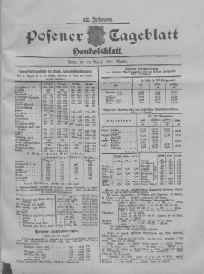 Posener Tageblatt. Handelsblatt 1904.08.12 Jg.42