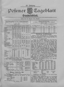 Posener Tageblatt. Handelsblatt 1904.08.18 Jg.42