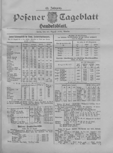 Posener Tageblatt. Handelsblatt 1904.08.19 Jg.42