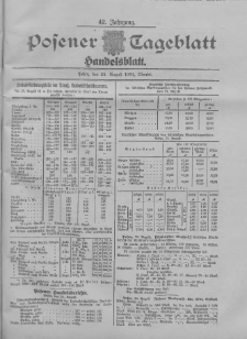 Posener Tageblatt. Handelsblatt 1904.08.24 Jg.42