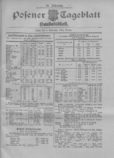Posener Tageblatt. Handelsblatt 1904.09.02 Jg.42
