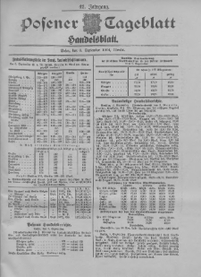 Posener Tageblatt. Handelsblatt 1904.09.06 Jg.42