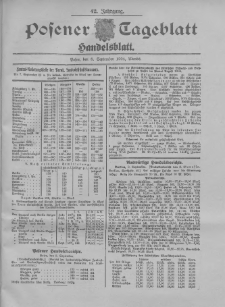 Posener Tageblatt. Handelsblatt 1904.09.08 Jg.42