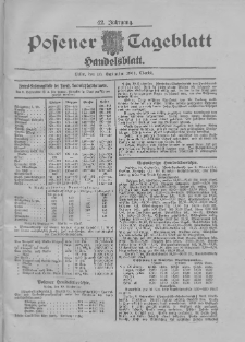 Posener Tageblatt. Handelsblatt 1904.09.10 Jg.42