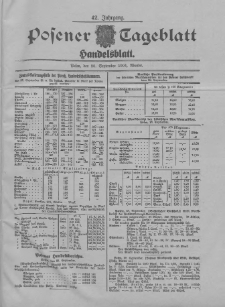 Posener Tageblatt. Handelsblatt 1904.09.28 Jg.42