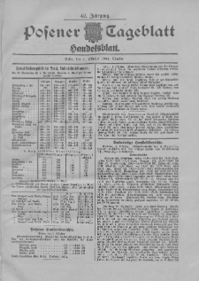 Posener Tageblatt. Handelsblatt 1904.10.01 Jg.42