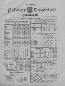 Posener Tageblatt. Handelsblatt 1904.10.03 Jg.42