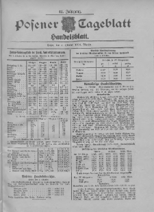 Posener Tageblatt. Handelsblatt 1904.10.04 Jg.42