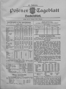 Posener Tageblatt. Handelsblatt 1904.10.06 Jg.42